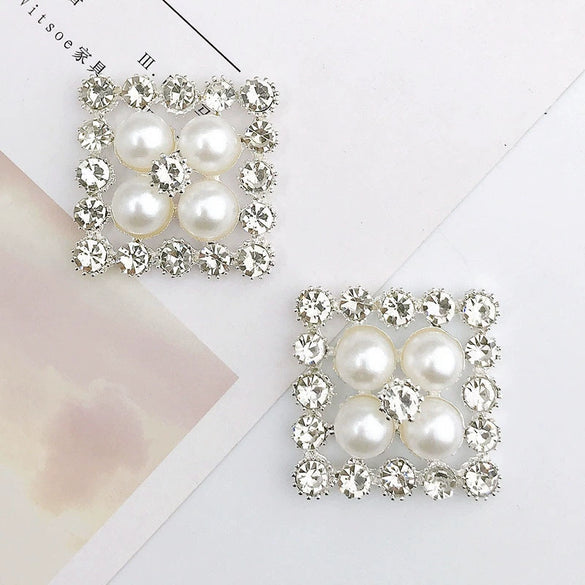 Wholesale Jewelry Accessories Zinc Alloy Handmade Square Mobile Phone Case Airbag Bracket Material