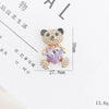 Wholesale Jewelry Accessories Zinc Alloy Handwoven Love Bear Shaped With Diamond