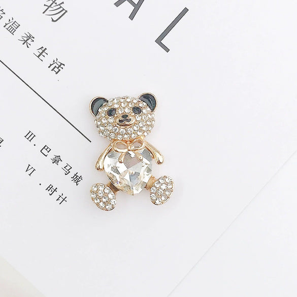 Wholesale Jewelry Accessories Zinc Alloy Handwoven Love Bear Shaped With Diamond