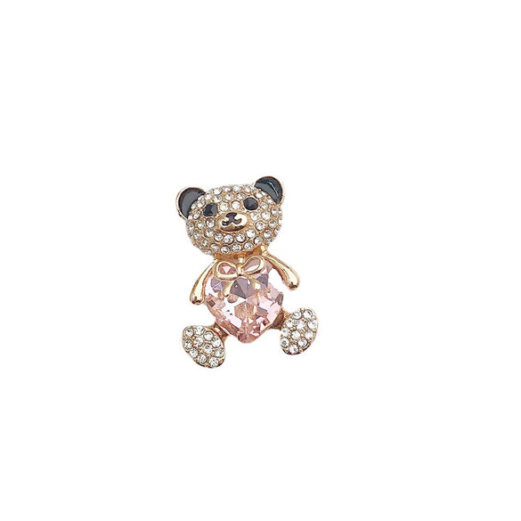 Wholesale Jewelry Accessories Zinc Alloy Handwoven Love Bear Shaped With Diamond