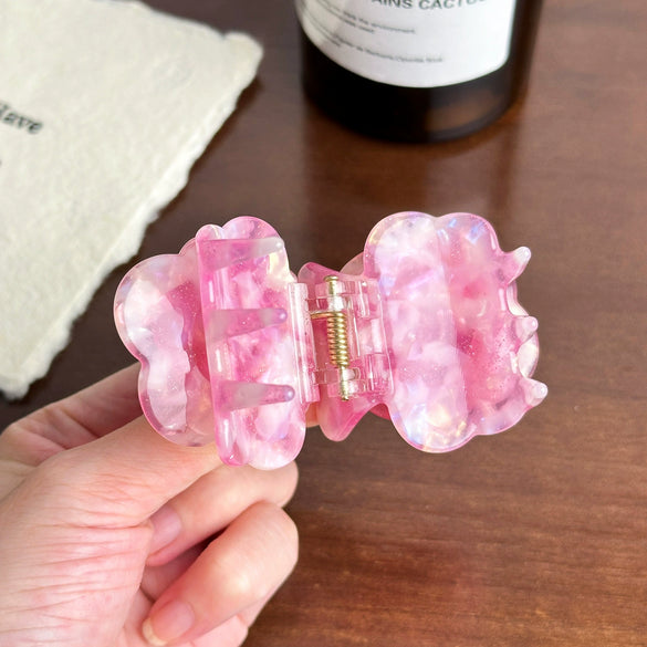 Wholesale Jewelry Acetic Acid Threedimensional Rose Flower Hair Shark Clip For Women Highend Style