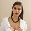 Wholesale Jewelry Acrylic Beaded Geometric Handmade Women's Fashion Ins Round Beads Single Layer Clavicle Necklace