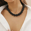 Wholesale Jewelry Acrylic Geometric Round Bead Handmade Women's Punk Style Collar Clavicle Necklace