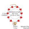 Wholesale Jewelry Acrylic Heart Geometric Electroplated Necklace For Women