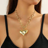 Wholesale Jewelry Acrylic Heart Geometric Electroplated Necklace For Women