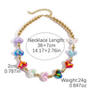 Wholesale Jewelry Acrylic Heart Geometric Electroplated Necklace For Women