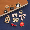 Wholesale Jewelry Alloy Accessories Dripping Oil Style With Letters Numbers Text Shapes Pendant Bracelet Earrings