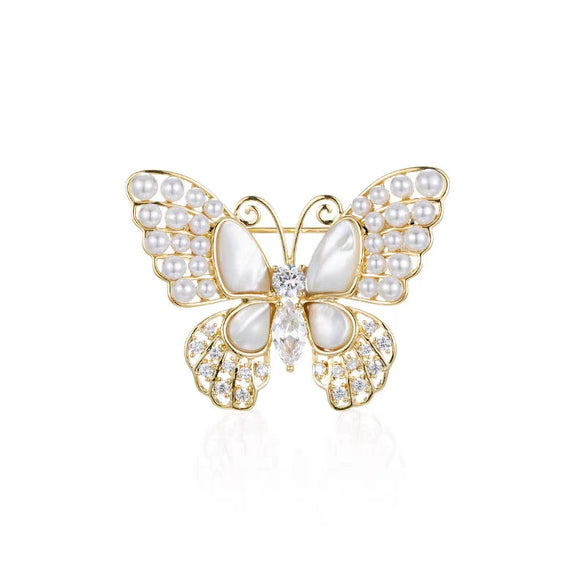 Wholesale Jewelry Alloy Animal Butterfly Brooch Electroplated For Women