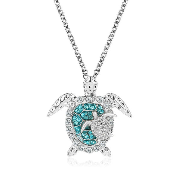 Wholesale Jewelry Alloy Animal Zodiac Turtle Pendant Necklace With Electroplating