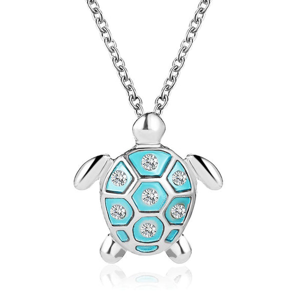 Wholesale Jewelry Alloy Animal Zodiac Turtle Pendant Necklace With Electroplating