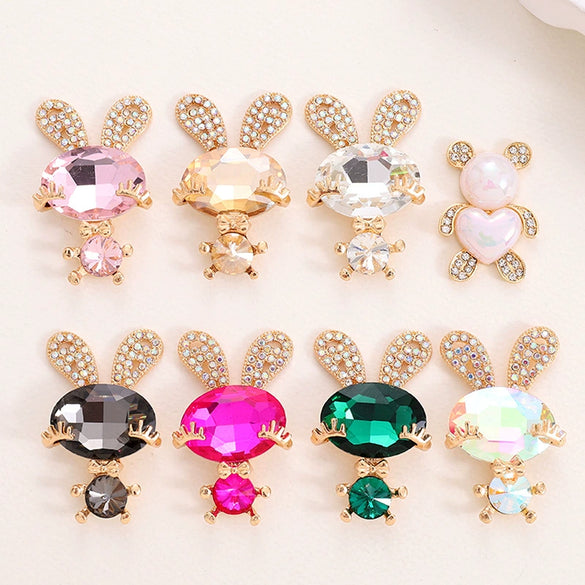 Wholesale Jewelry Alloy Bunny Pattern Electroplating Diy Accessories Mobile Phone Case Sticker