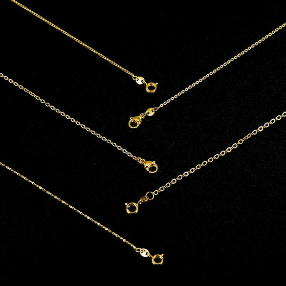 Wholesale Jewelry Alloy Copper Alloy Pendant Necklace With Ochain Geometric Style 24K Gold Plated