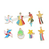 Wholesale Jewelry Alloy Dripping Oil Fivepointed Star Pendant Earrings Necklace
