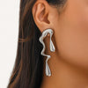 Wholesale Jewelry Alloy Drop Earrings Sweet Geometric Style Electroplated