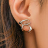 Wholesale Jewelry Alloy Drop Earrings Sweet Geometric Style Electroplated
