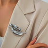 Wholesale Jewelry Alloy Exaggerated Leaves Styling Electroplated Brooch For Women