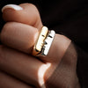 Wholesale Jewelry Alloy Face Micro Expression Adjustable Ring Electroplated Unisex Couple Ring
