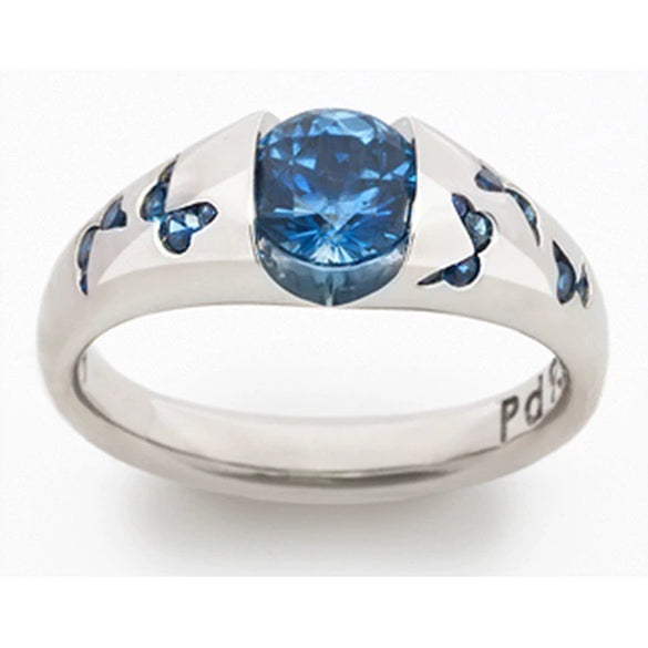 Wholesale Jewelry Alloy Geometric Butterfly Inlaid Zircon Electroplated Women's Ring