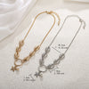 Wholesale Jewelry Alloy Geometric Conch Pendant Long Necklace For Girls