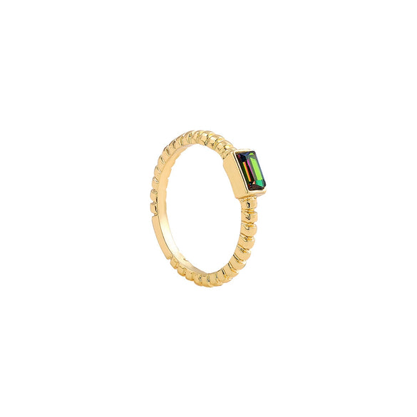 Wholesale Jewelry Alloy Geometric Diamond Twist Rope Ring For Women