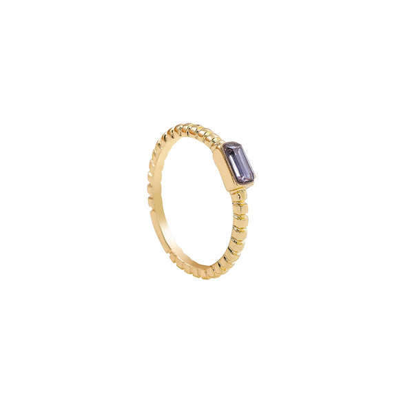 Wholesale Jewelry Alloy Geometric Diamond Twist Rope Ring For Women