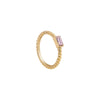 Wholesale Jewelry Alloy Geometric Diamond Twist Rope Ring For Women