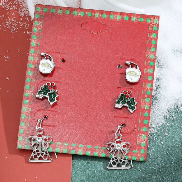 Wholesale Jewelry Alloy Geometric Elk Snowflake Cartoon Earrings Electroplated For Women