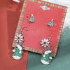 Wholesale Jewelry Alloy Geometric Elk Snowflake Cartoon Earrings Electroplated For Women