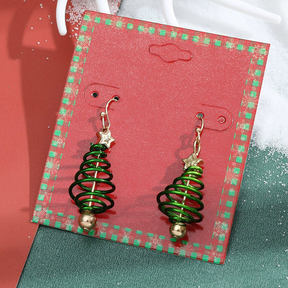 Wholesale Jewelry Alloy Geometric Elk Snowflake Cartoon Earrings Electroplated For Women
