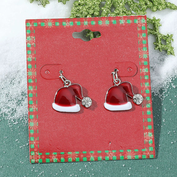 Wholesale Jewelry Alloy Geometric Elk Snowflake Cartoon Earrings Electroplated For Women