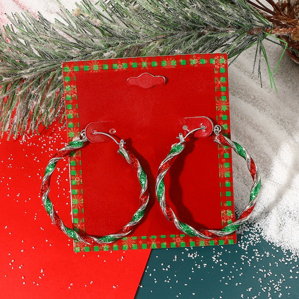 Wholesale Jewelry Alloy Geometric Elk Snowflake Cartoon Earrings Electroplated For Women