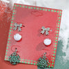 Wholesale Jewelry Alloy Geometric Elk Snowflake Cartoon Earrings Electroplated For Women