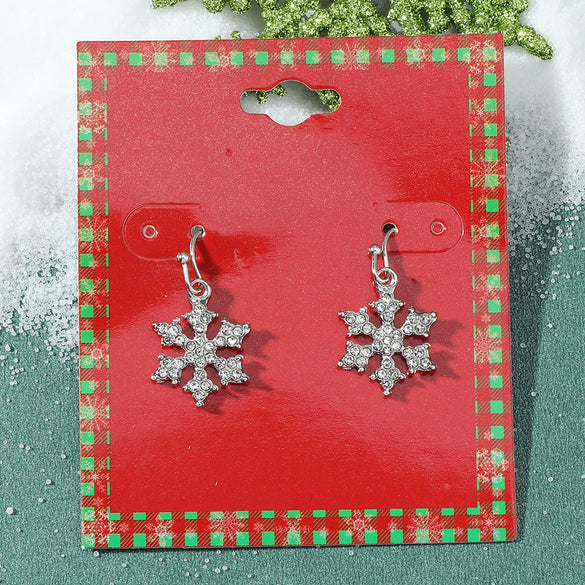 Wholesale Jewelry Alloy Geometric Elk Snowflake Cartoon Earrings Electroplated For Women