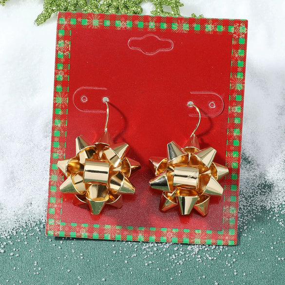 Wholesale Jewelry Alloy Geometric Elk Snowflake Cartoon Earrings Electroplated For Women