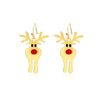 Wholesale Jewelry Alloy Geometric Elk Snowflake Cartoon Earrings Electroplated For Women