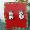 Wholesale Jewelry Alloy Geometric Elk Snowflake Cartoon Earrings Electroplated For Women
