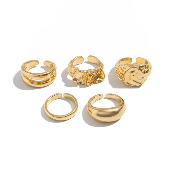 Wholesale Jewelry Alloy Geometric Hip Hop Style Ring Men's Electroplating