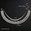 Wholesale Jewelry Alloy Geometric Hollow Claw Chain Necklace With Rhinestones Electroplated For Women
