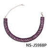 Wholesale Jewelry Alloy Geometric Hollow Claw Chain Necklace With Rhinestones Electroplated For Women