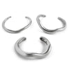Wholesale Jewelry Alloy Geometric Hollow Pleated Ring And Irregular Cambered Bracelet Set With Electroplating