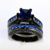 Wholesale Jewelry Alloy Geometric Micro Inlaid Full Diamond Zircon Twopiece Ring Luxury Temperament Couple Style