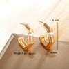 Wholesale Jewelry Alloy Geometric Polygon Cshaped Electroplated Diecast Earrings For Women
