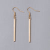 Wholesale Jewelry Alloy Geometric Rectangular Stick Ear Hook Earrings For Women Electroplated