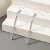 Wholesale Jewelry Alloy Geometric Rectangular Stick Ear Hook Earrings For Women Electroplated