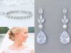 Wholesale Jewelry Alloy Geometric Sweet Pear Shaped Water Drop Zircon Earrings Simple Style