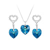 Wholesale Jewelry Alloy Gold Plated Heart Shaped Imitation Crystal Set With Love Water Drops Bell Pattern For Women