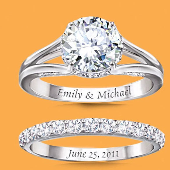 Wholesale Jewelry Alloy Golden Square Geometric Electroplated Women's Couple Style Ring