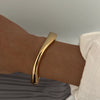 Wholesale Jewelry Alloy Hammer Texture Electroplated Women's Bracelet
