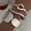 Wholesale Jewelry Alloy Hammer Texture Electroplated Women's Bracelet