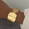 Wholesale Jewelry Alloy Hammer Texture Electroplated Women's Bracelet